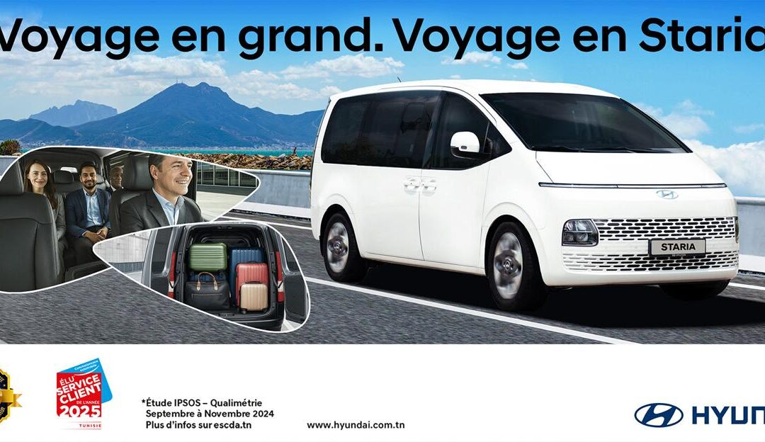 La Hyundai STARIA 9 Places une expérience unique : Hyundai Tunisie lance la 2ème édition de son Roadshow national dédié au transport collectif